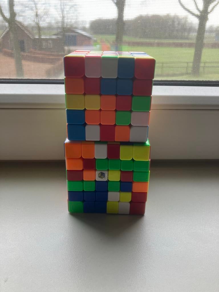 Rubik's kubus 5x5 en 6x6 set, Ophalen of Verzenden, Minder dan 500 stukjes, Zo goed als nieuw, Rubik's of 3D-puzzel
