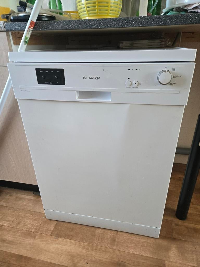 Sharp vaatwasser - Wit - Goede staat, Ophalen, 60 cm of meer, Eco programma, Zo goed als nieuw