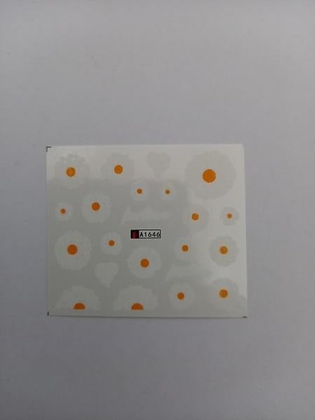 Velletje nagel water decals stickers A1646 bloem wit, Verzenden, Wit, Nieuw, Handen en Nagels
