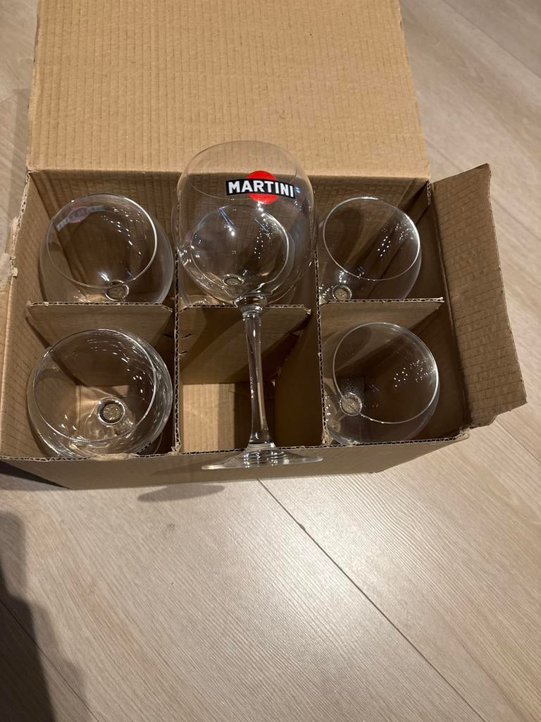 Martini glazen 6st, Ophalen, Nieuw, Glas