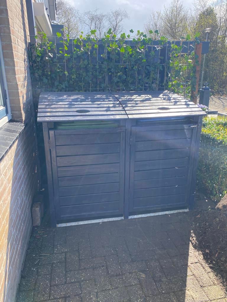 Ombouw voor 2 containers, kliko’s, Tuin en Terras, Ophalen, Gebruikt, Hout, Containerberging