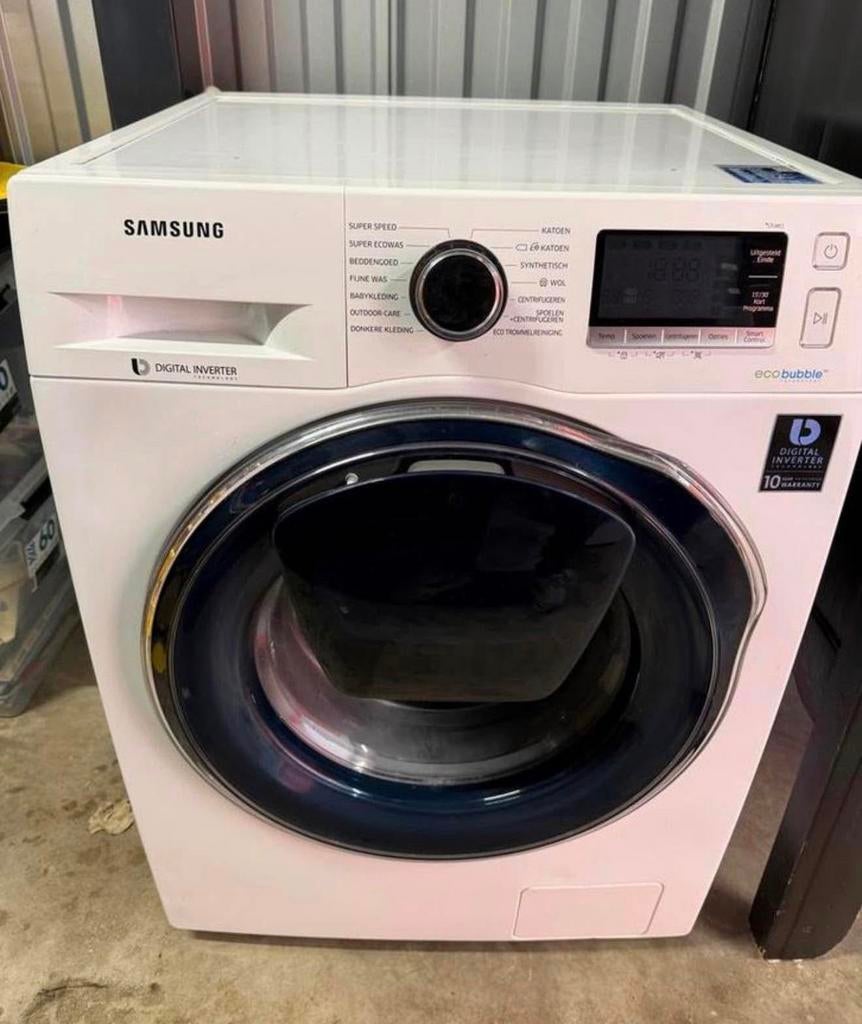 Samsung eco bubble wasmachine, Ophalen, Zo goed als nieuw, Voorlader, 85 tot 90 cm