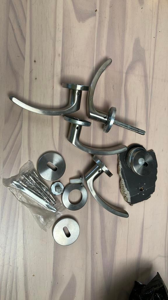 Deurklinken 2 stuks, Ophalen, Zo goed als nieuw, Binnendeur, 200 tot 215 cm