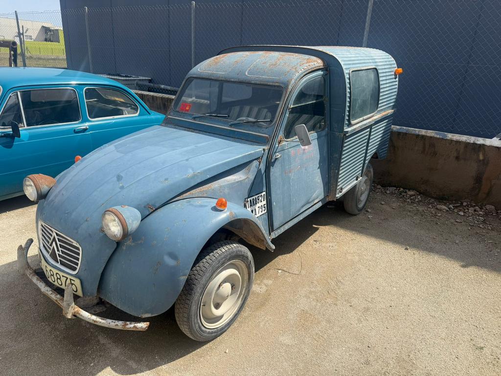 Citroën 2CV 1964, Auto's, Oldtimers, Particulier, Citroën, Benzine, Stationwagon, Handgeschakeld, Blauw, Zwart, Stof, Voorwielaandrijving