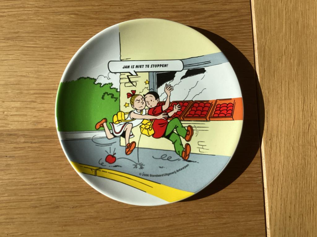 Suske en Wiske ontbijtbordje - Fruitmasters (2006), Gebruikt, Keramiek, Ophalen of Verzenden, Bord(en)