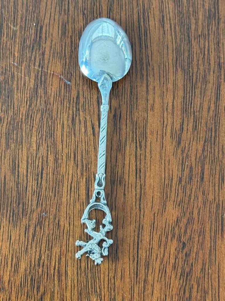 Zilveren lepel met leeuw en kroon, Ophalen of Verzenden