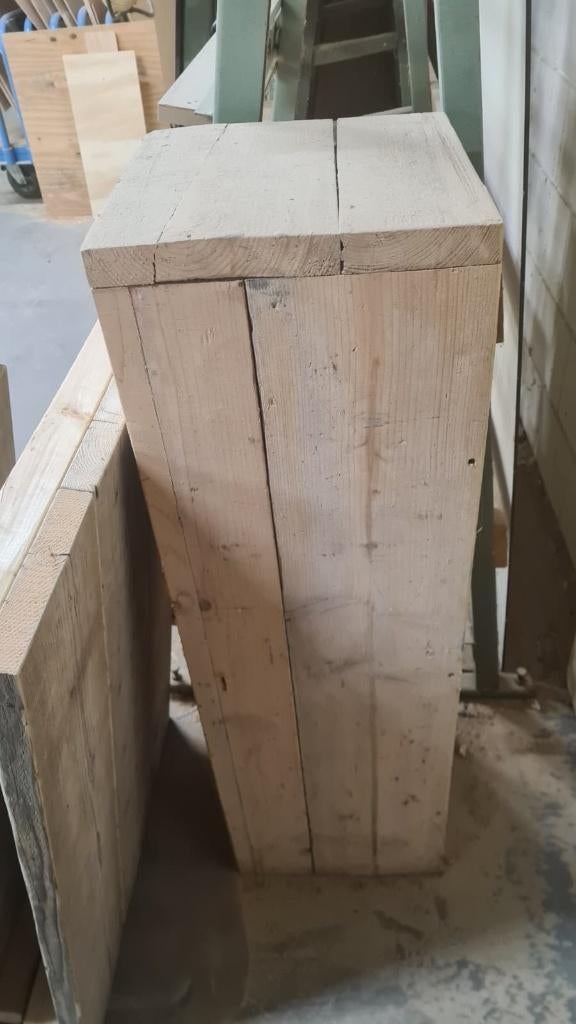 Zuil steigerhout 31x31x100cm OUTLET, Info@hout-art.nl, Nieuw, Ophalen of Verzenden, Hoeves 3 in Schijndel