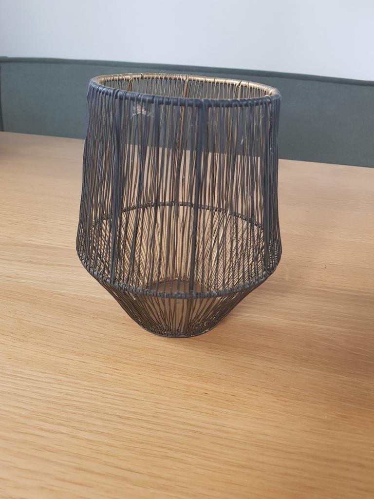 Waxinelichthouder, Huis en Inrichting, Woonaccessoires | Kandelaars en Kaarsen, Zwart, Ophalen of Verzenden, Zo goed als nieuw