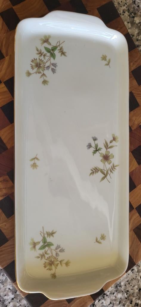 Vintage KPM Krister Germany Porseleinen Schaal met Bloemen, Ophalen of Verzenden