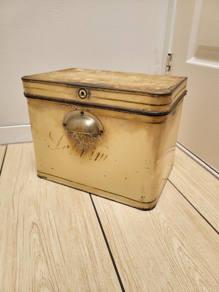 Antiek koekblik, bakkersblik, Schuim., Ophalen of Verzenden, Gebruikt, Koek(jes)