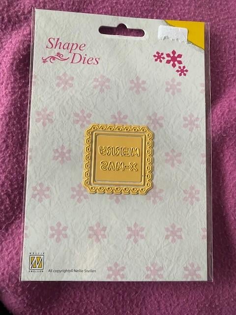 snijmal SD018 shape dies Nellie Snellen Merry X-mas, Ophalen of Verzenden, Nieuw, Kerst, Pons of Mal