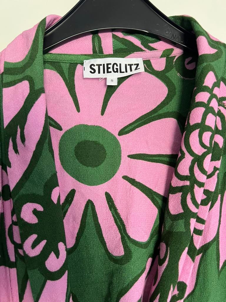 STIEGLITZ lange wikkeljurk, Kleding | Dames, Jurken, Ophalen of Verzenden, Zo goed als nieuw, Maat 36 (S), Onder de knie