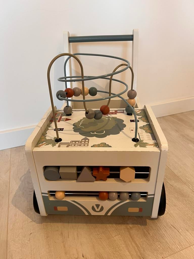 Houten activiteiten loopwagen, Ophalen, Zo goed als nieuw, Duw- of Trekspeelgoed