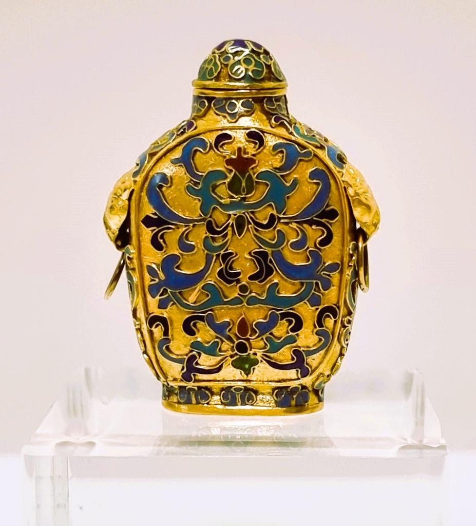 Cloisonne snuifflesje., Ophalen of Verzenden