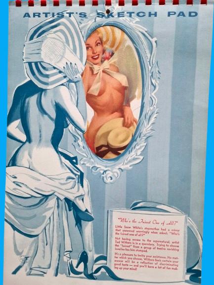 PIN-UP Calendar 1957 🗓️with envelope 🇺🇸 Ted WITHERS (USA), Ophalen of Verzenden