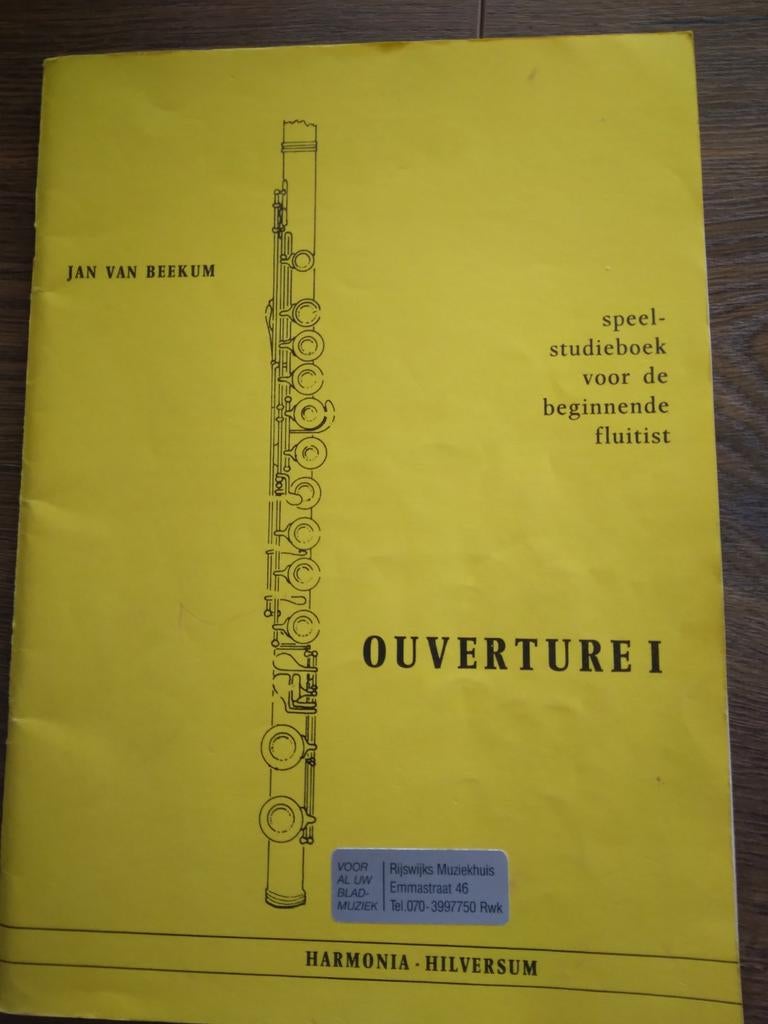 Speel studie boek voor beginnend fluitist. Jan van Bekkum, Ophalen of Verzenden, Zo goed als nieuw, Instrument