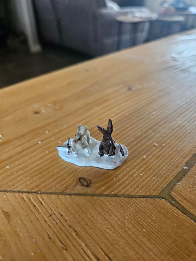 Lemax Dieren: Konijnen, Ganzen en Herten voor Kerstdorp, Diversen, Kerst, Ophalen of Verzenden, Gebruikt