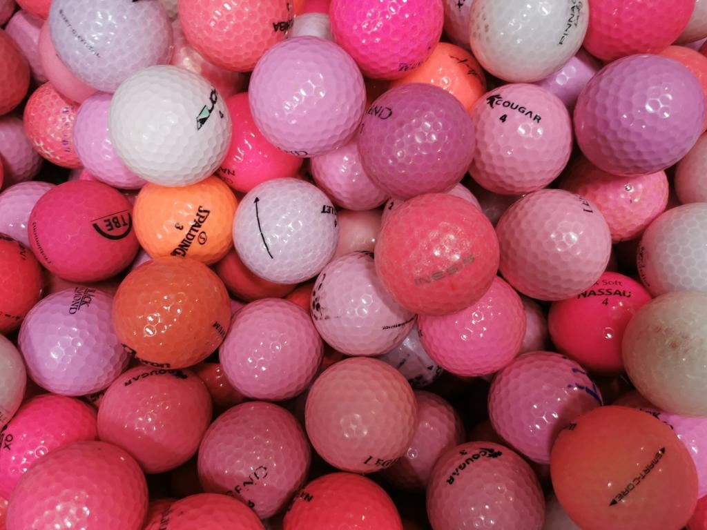 Roze golfballen 100 stuks, Ophalen of Verzenden