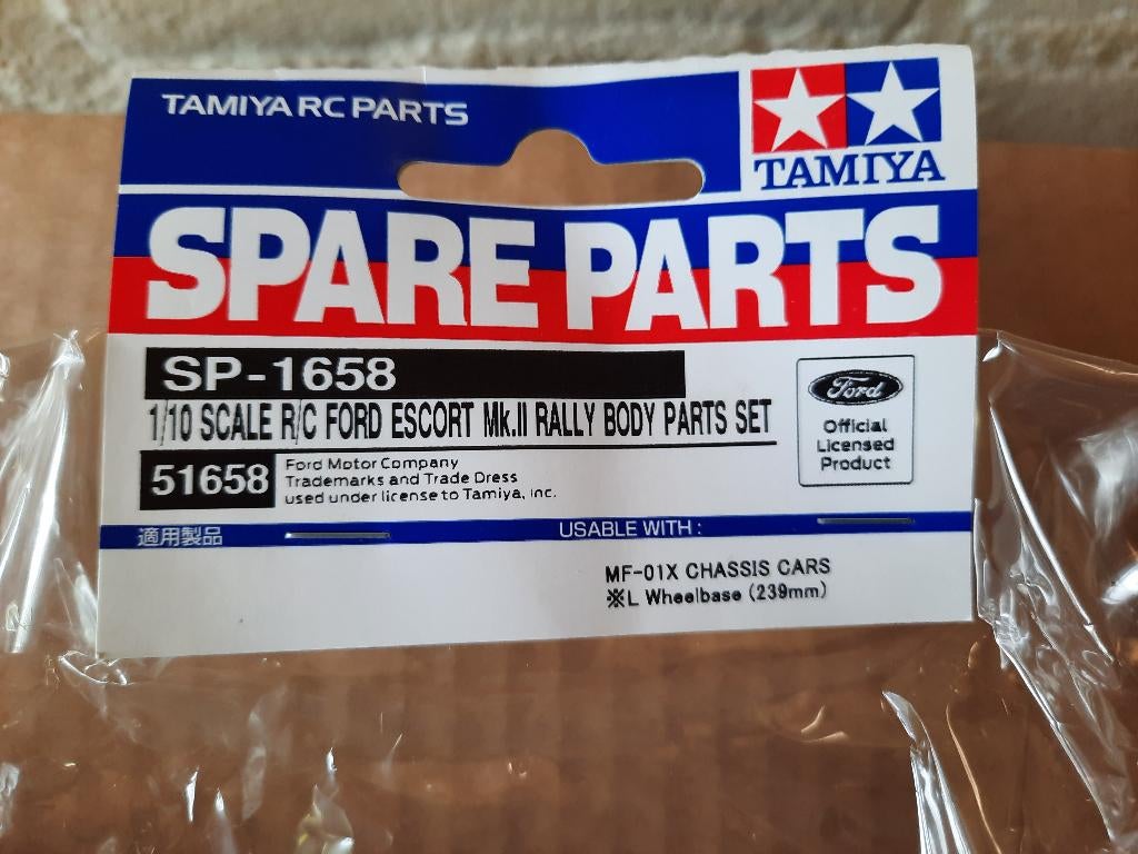 Tamiya RC 1/10 Body Parts Set Ford Escort Mk.II Rally Body, Elektro, Nieuw, Ophalen of Verzenden, Schaal 1:10