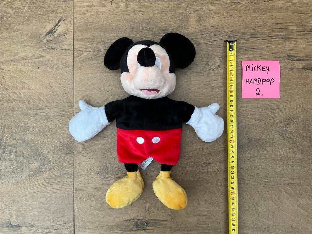 Nieuwe zgan Disney Mickey Mouse knuffel handpop, Verzamelen, Disney, Ophalen, Mickey Mouse, Nieuw, Knuffel