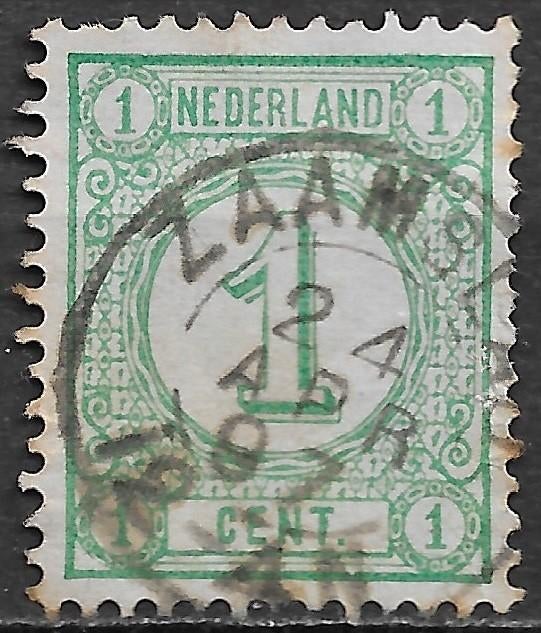 78. nederland nvph 31 KR stempel ZAAMSLAG, Ophalen of Verzenden, T/m 1940, Gestempeld