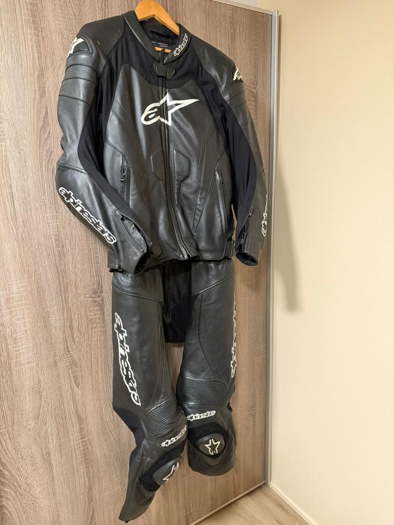 Alpinestars Orbiter V2, 2 delig leren motorpak Maat 56, Motoren, Kleding | Motorkleding, Ophalen, Tweedehands, Heren, Combipak