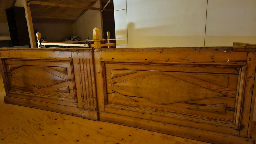 Antieke houten bar ombouw / balie / bureau, Ophalen of Verzenden, Gebruikt