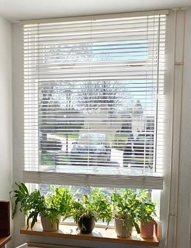 IKEA Lindmon Jaloezie Wit Hout 120x250cm, Huis en Inrichting, Stoffering | Gordijnen en Lamellen, Ophalen, Gebruikt, 100 tot 150 cm