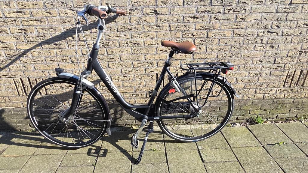 Gazelle Orange C7 damesfiets, zwart, 28 inch 7 versnellingen, Ophalen, 53 tot 56 cm, Versnellingen, Zo goed als nieuw