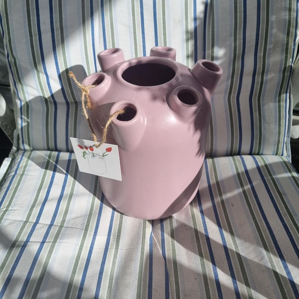 Hema tulpenvaas paars, Overige kleuren, Nieuw, Ophalen of Verzenden, Glas