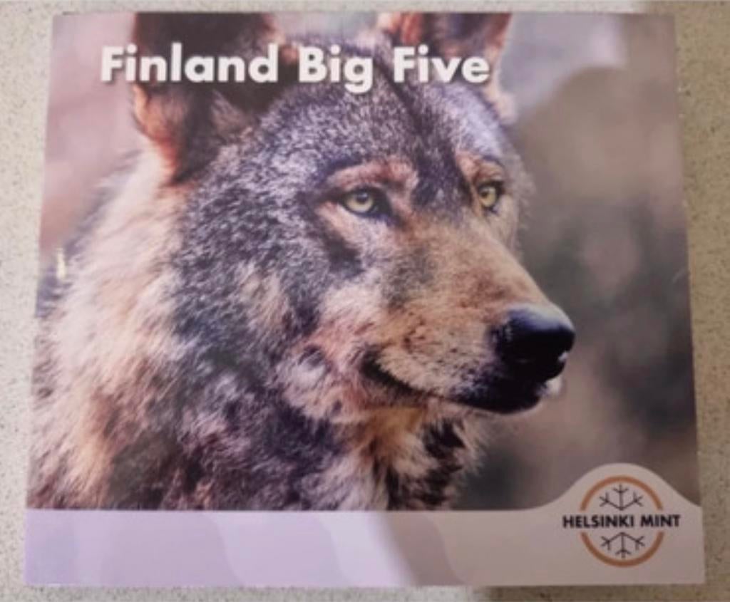 Finland big five wolven euroset 2026 wmf, Ophalen of Verzenden, Finland, 2 euro
