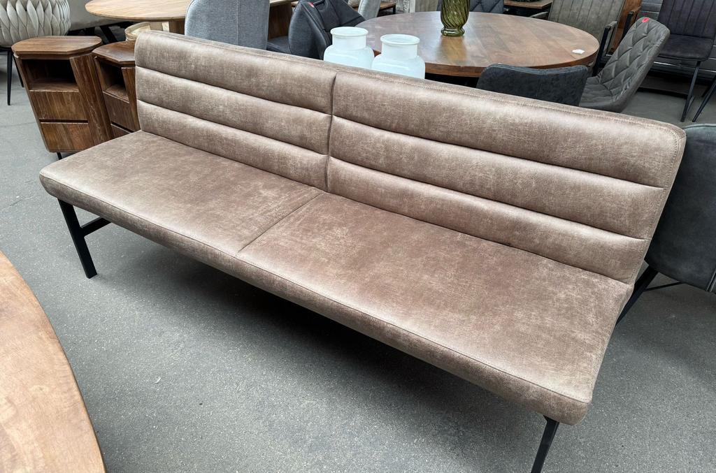 Magazijn Leegverkoop Eetbank microvezelstof beige metal zwar, Drie, Nieuw, Ophalen of Verzenden, Info@wkhome.nl