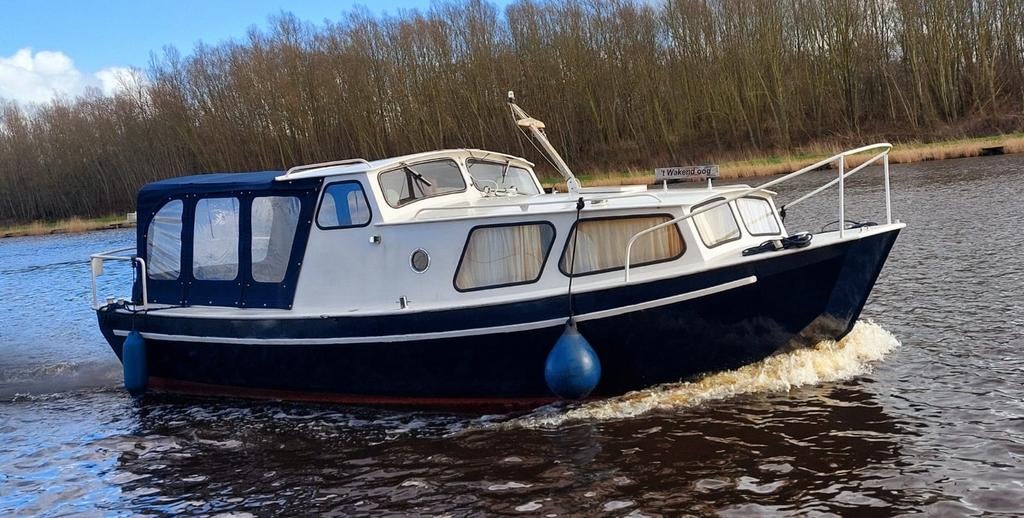 Prachtige ruime Leeuwenschouw 8.70 bij 3.20 met Boegschroef, Ophalen, 10 tot 30 pk, Gebruikt, Staal