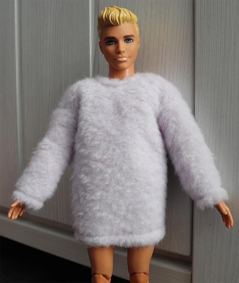 Barbie kleding nieuw - Warme trui voor Ken - lila paars, Ophalen of Verzenden, Nieuw, Barbie