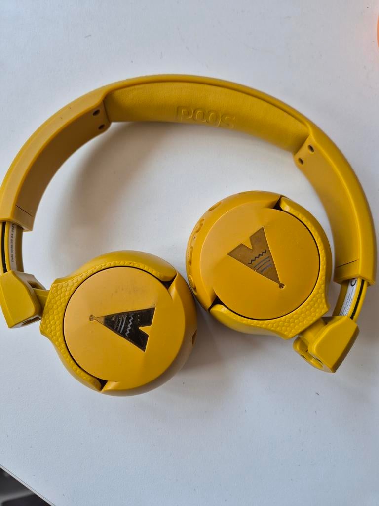 Pogs geel Hoofdtelefoon bluetooth voor Kinderen, Ophalen of Verzenden, Gebruikt, Op oor (supra aural), Overige merken