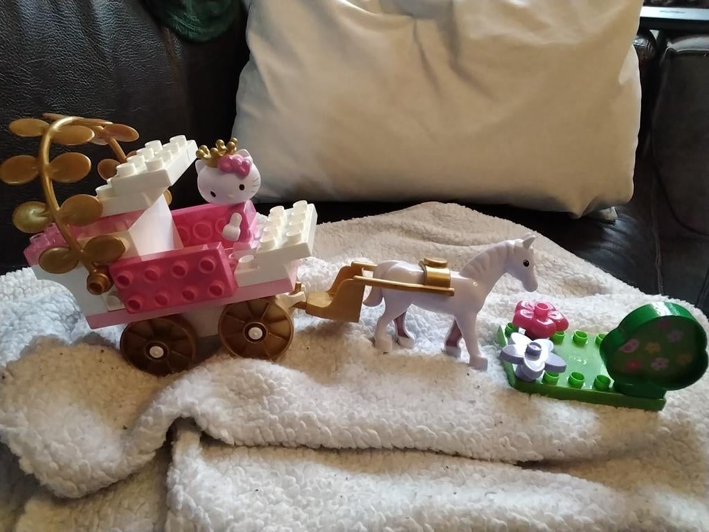 Hello Kitty Duplo met koets en gouden kroon, Ophalen of Verzenden, Duplo