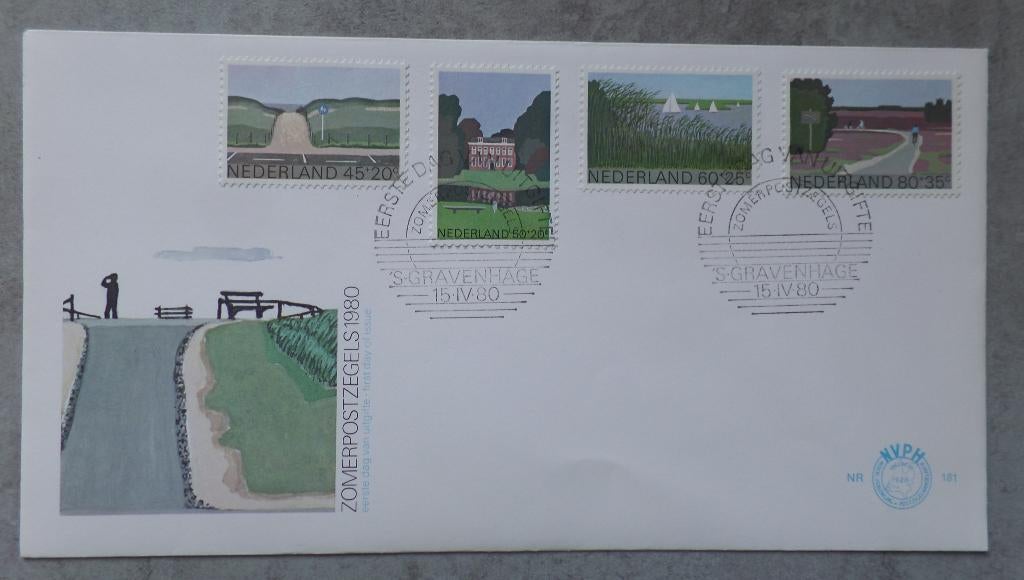 Eerstedag envelop Nederland nr 181, Ophalen of Verzenden, Onbeschreven, Nederland