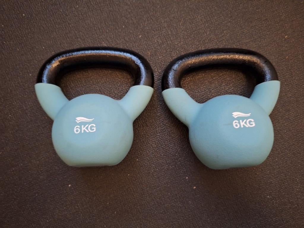 Kettlebells , gietijzer met rubber coating., Ophalen, Gebruikt, Kettlebell
