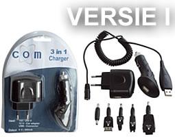 COM 3 in 1 Charger versie I, Telecommunicatie, Verzenden, Nieuw