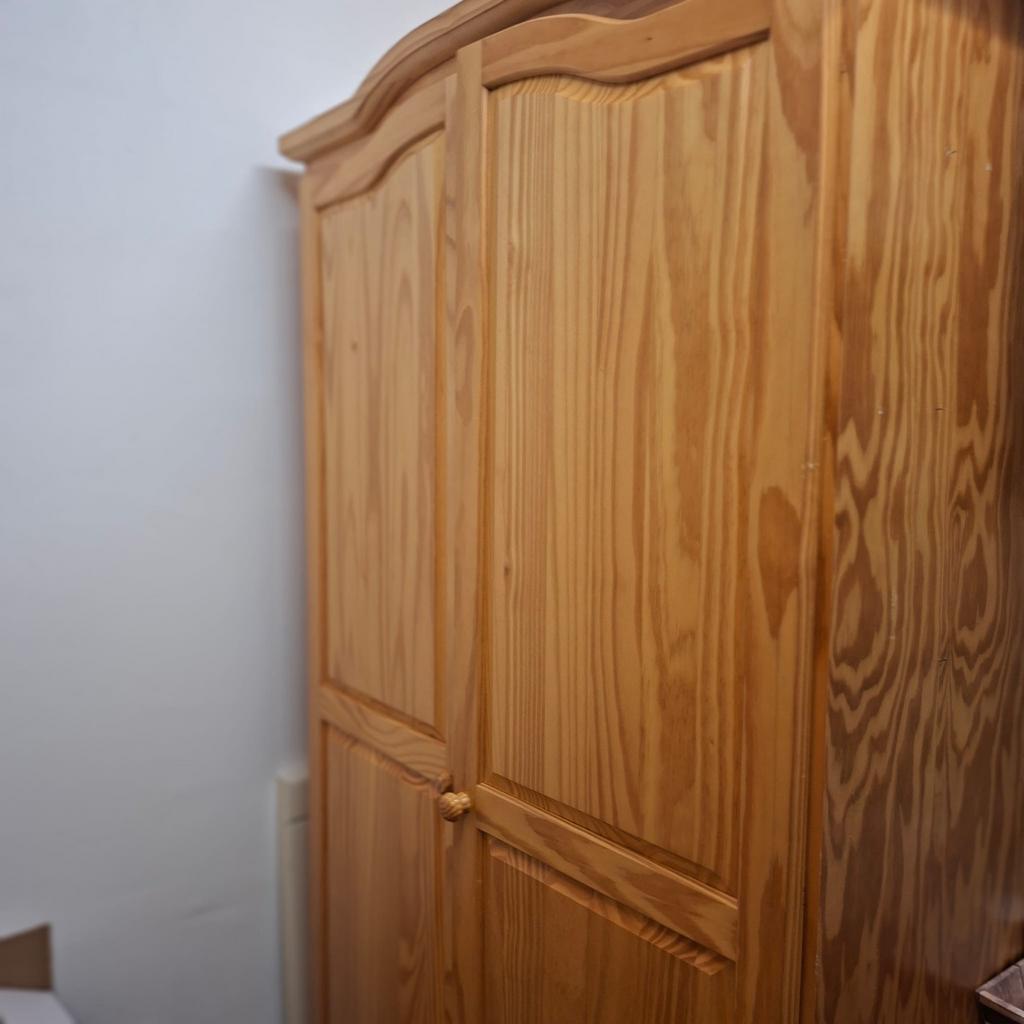 Houten kledingkast met twee deuren, Ophalen, Gebruikt, 200 cm of meer, 50 tot 100 cm