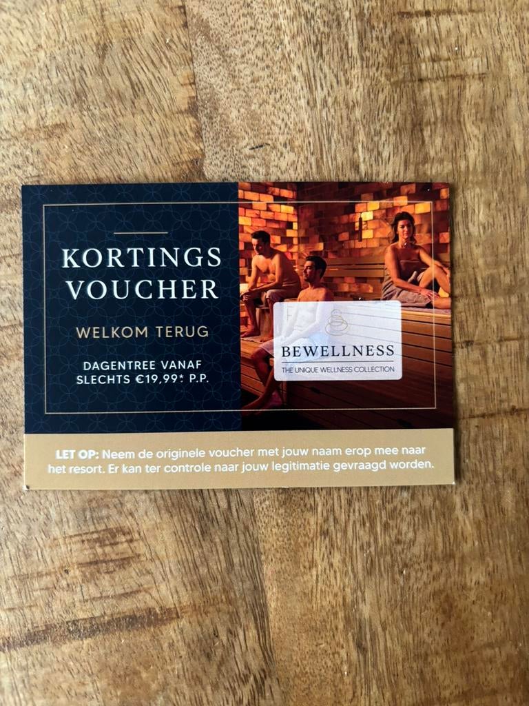 Saunavoucher o.a. Elysium, Zwaluwhoeve & Veluwse Bron, Ophalen of Verzenden, Zo goed als nieuw, Complete sauna