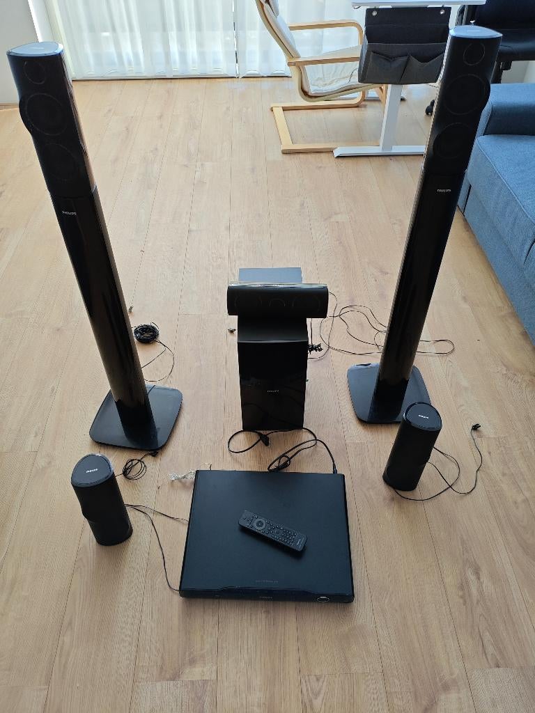 Philips 5.1 Home Cinema set 200W with Bluetooth & Remote, Audio, Tv en Foto, Home Cinema-sets, Ophalen, Philips, Gebruikt, 70 watt of meer