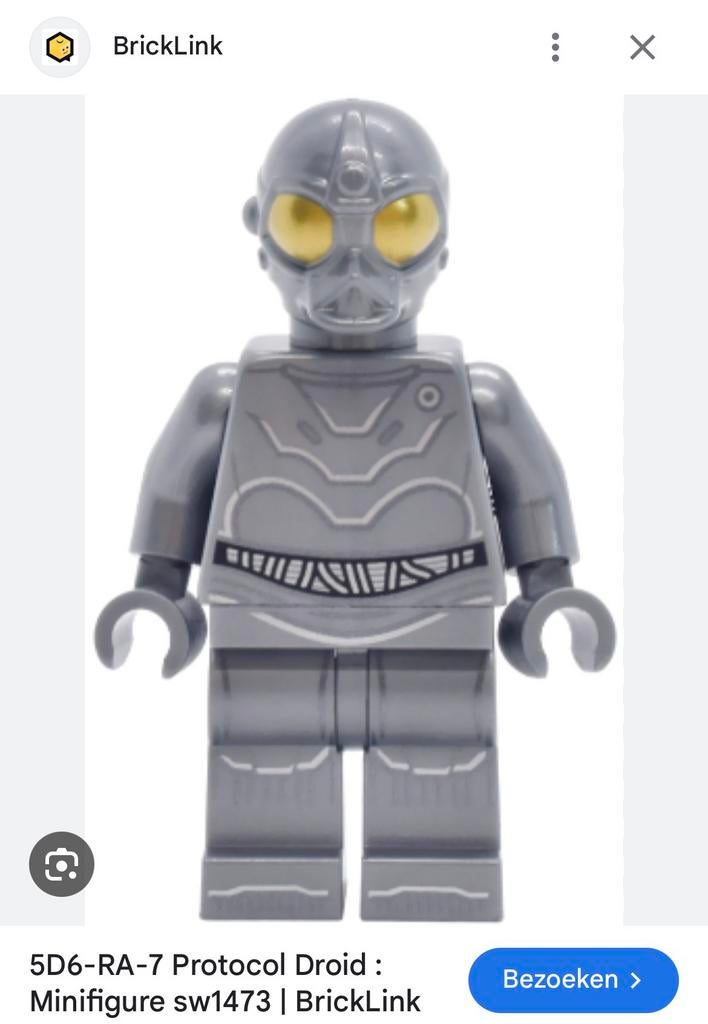 Lego Star Wars Protocol Droid 5D6-RA7 SW1473 uit 75419 NIEUW, Star Wars, Lego, Nieuw, Ophalen of Verzenden