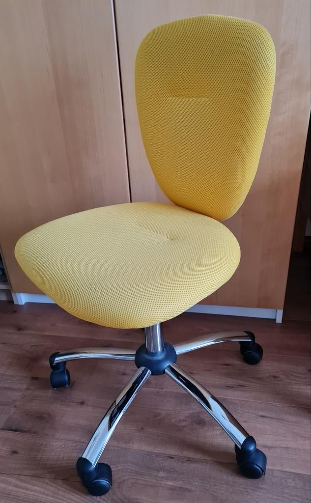 Bureaustoel  verstelbaar geel kind tiener, Ophalen, Geel, Zo goed als nieuw, Bureaustoel