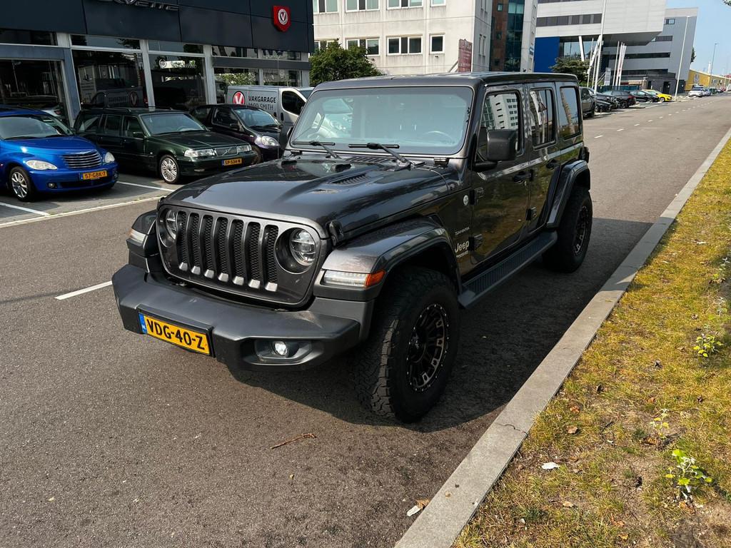 Jeep Wrangler 2.2D Sahara, Auto's, Gebruikt, Zwart, 4 cilinders, Lichtsensor
