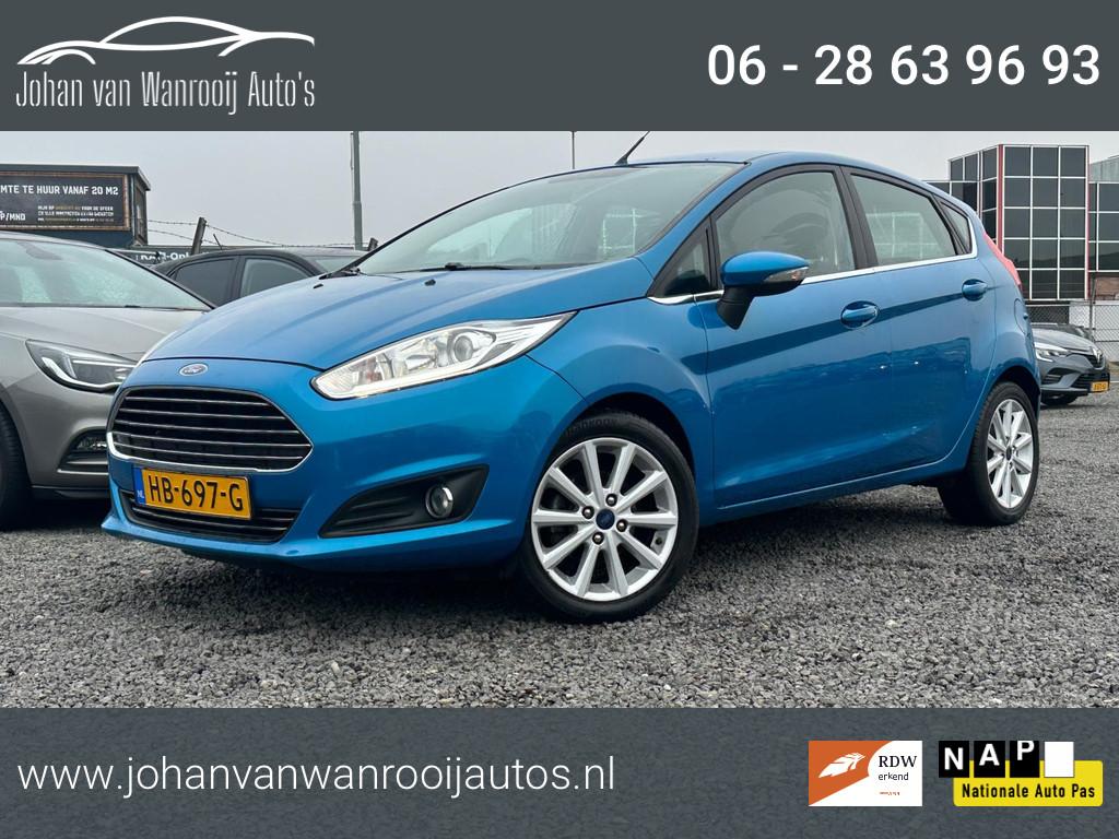 Ford Fiesta 1.0 EcoBoost Titanium/AIRCO/NAVI/NW APK, Auto's, Voorwielaandrijving, Blauw, 23 km/l, Origineel Nederlands
