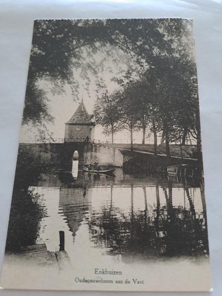 Enkhuizen,  oudegouwsboom aan de vest, Antiek en Kunst, Ophalen of Verzenden