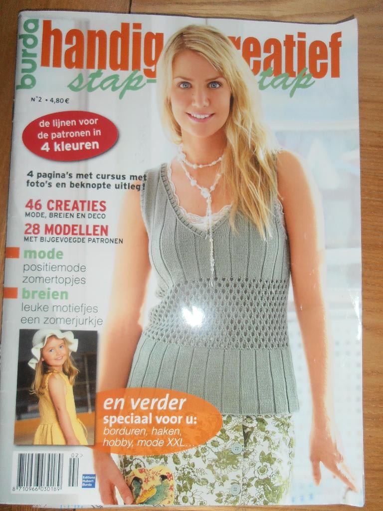 Burda handig en creatief 2 46 modellen positiemode mode xxl, Ophalen of Verzenden, Zo goed als nieuw, Borduren en Naaien, Burda