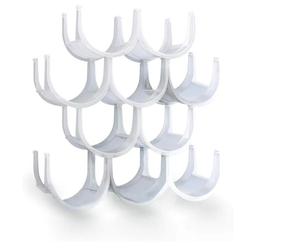 Modulair Wijnrek - Kunststof - Uitbreidbaar - 10 Flessen, Huis en Inrichting, Woonaccessoires | Wijnrekken, Kunststof, Ophalen of Verzenden