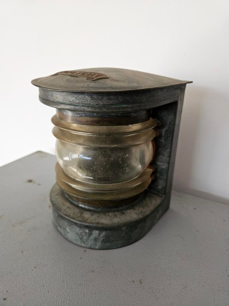 Oude scheepslamp 'Toplicht', Ophalen of Verzenden